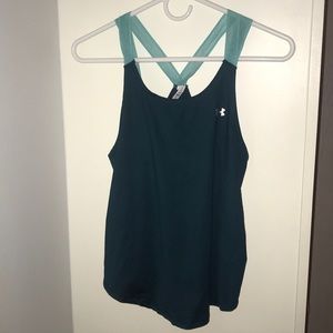 Teal under armors tank top
